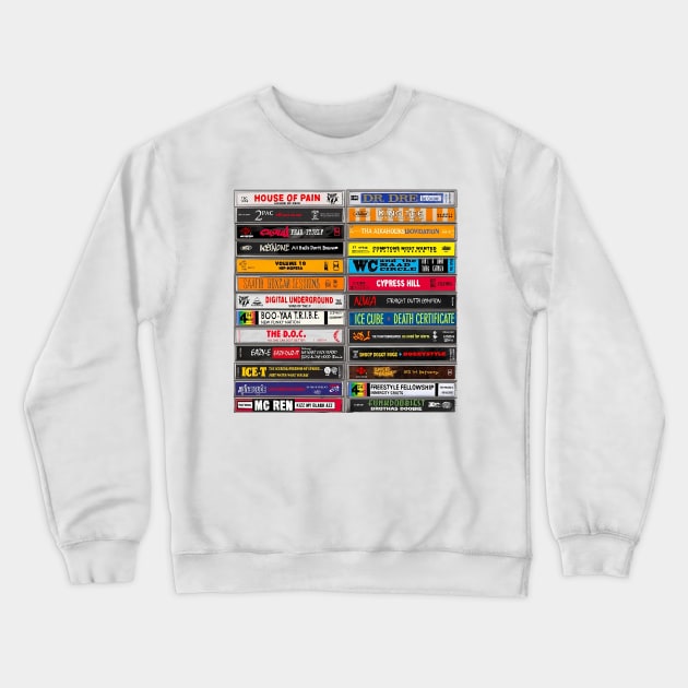 Hip Hop Tapes 90s Hip Hop Tees Crewneck Sweatshirt by HipHopTees